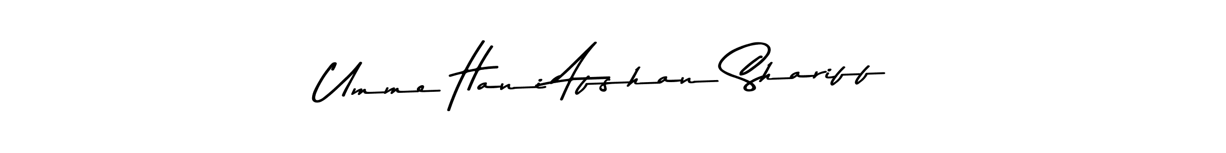 This is the best signature style for the Umme Hani Afshan Shariff name. Also you like these signature font (Asem Kandis PERSONAL USE). Mix name signature. Umme Hani Afshan Shariff signature style 9 images and pictures png