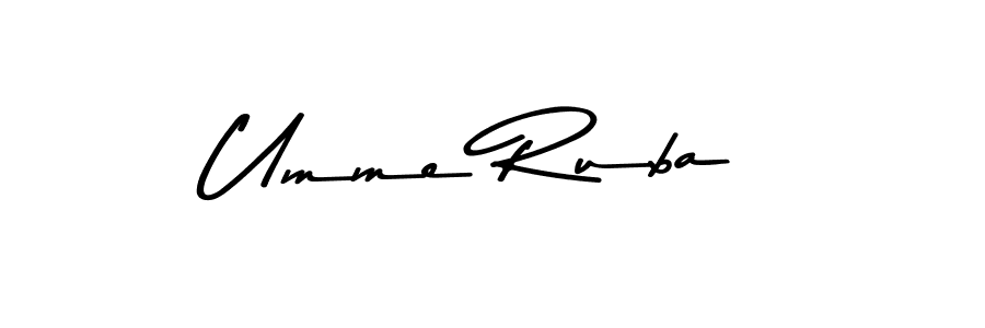 The best way (Asem Kandis PERSONAL USE) to make a short signature is to pick only two or three words in your name. The name Umme Ruba include a total of six letters. For converting this name. Umme Ruba signature style 9 images and pictures png
