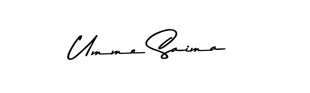 Design your own signature with our free online signature maker. With this signature software, you can create a handwritten (Asem Kandis PERSONAL USE) signature for name Umme Saima. Umme Saima signature style 9 images and pictures png