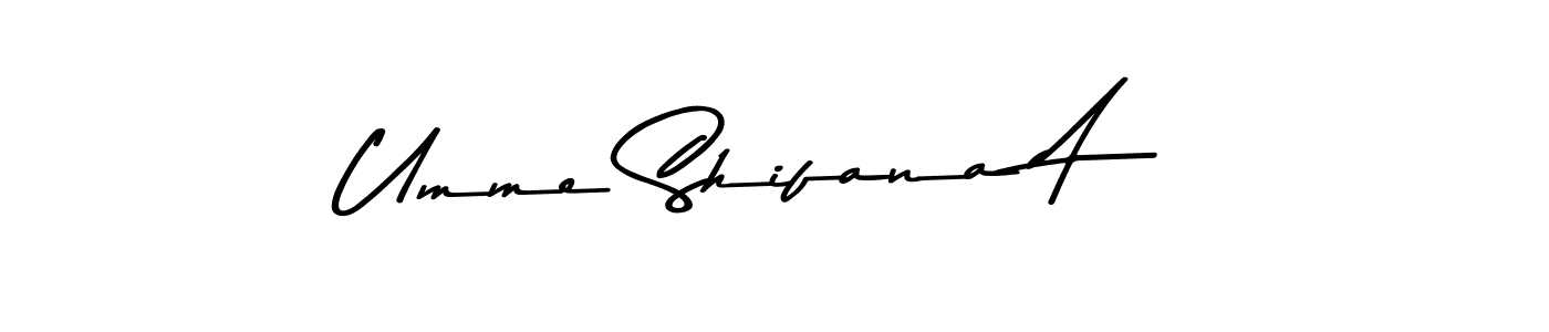 Similarly Asem Kandis PERSONAL USE is the best handwritten signature design. Signature creator online .You can use it as an online autograph creator for name Umme Shifana A. Umme Shifana A signature style 9 images and pictures png