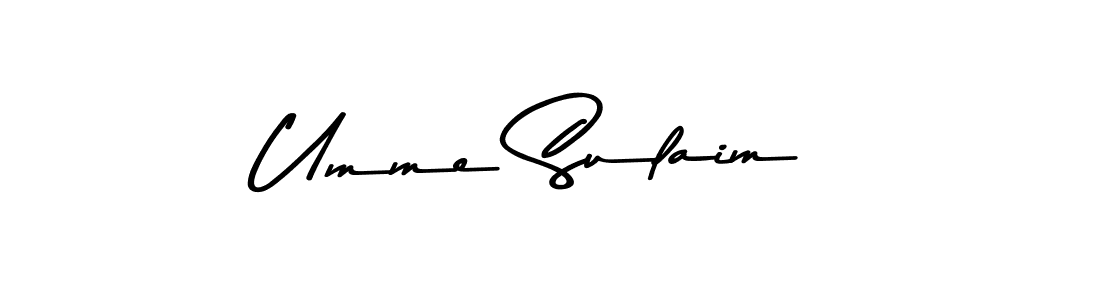 How to make Umme Sulaim name signature. Use Asem Kandis PERSONAL USE style for creating short signs online. This is the latest handwritten sign. Umme Sulaim signature style 9 images and pictures png