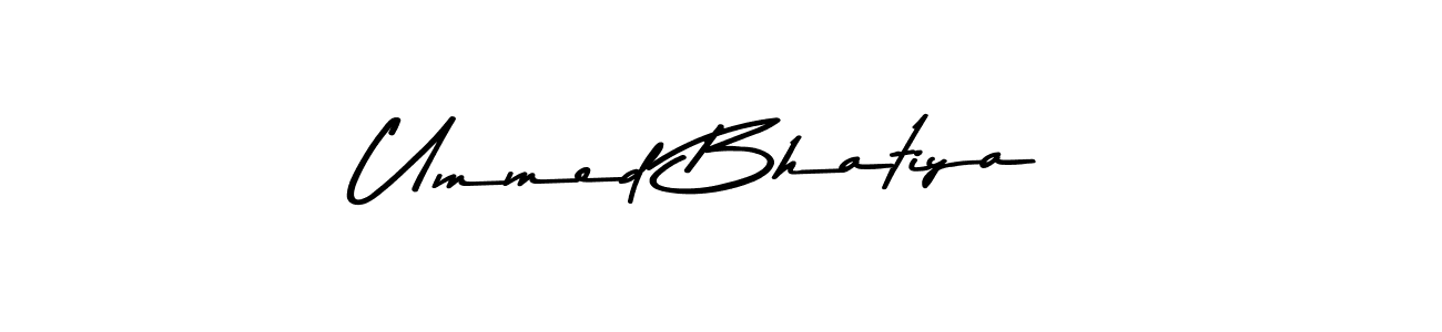 The best way (Asem Kandis PERSONAL USE) to make a short signature is to pick only two or three words in your name. The name Ummed Bhatiya include a total of six letters. For converting this name. Ummed Bhatiya signature style 9 images and pictures png