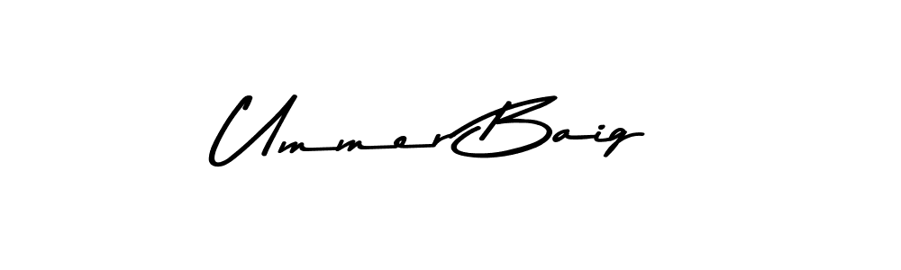 Ummer Baig stylish signature style. Best Handwritten Sign (Asem Kandis PERSONAL USE) for my name. Handwritten Signature Collection Ideas for my name Ummer Baig. Ummer Baig signature style 9 images and pictures png