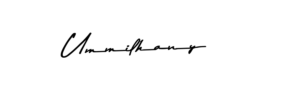 You should practise on your own different ways (Asem Kandis PERSONAL USE) to write your name (Ummilhany) in signature. don't let someone else do it for you. Ummilhany signature style 9 images and pictures png