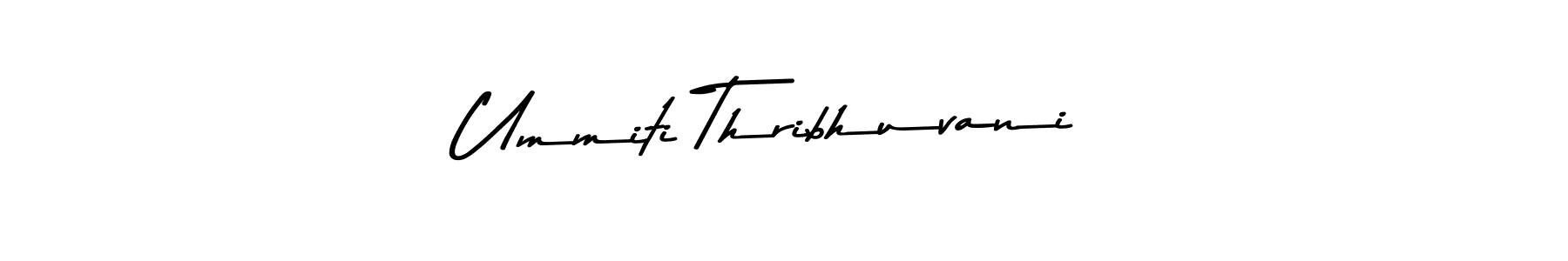 How to make Ummiti Thribhuvani name signature. Use Asem Kandis PERSONAL USE style for creating short signs online. This is the latest handwritten sign. Ummiti Thribhuvani signature style 9 images and pictures png