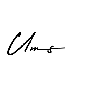 Design your own signature with our free online signature maker. With this signature software, you can create a handwritten (Asem Kandis PERSONAL USE) signature for name Ums. Ums signature style 9 images and pictures png