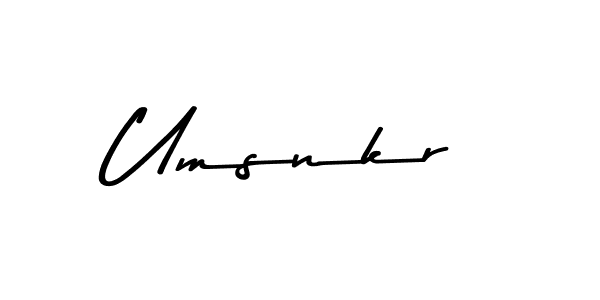 How to make Umsnkr name signature. Use Asem Kandis PERSONAL USE style for creating short signs online. This is the latest handwritten sign. Umsnkr signature style 9 images and pictures png