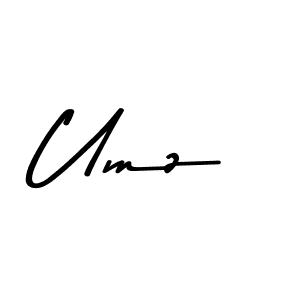 Design your own signature with our free online signature maker. With this signature software, you can create a handwritten (Asem Kandis PERSONAL USE) signature for name Umz. Umz signature style 9 images and pictures png
