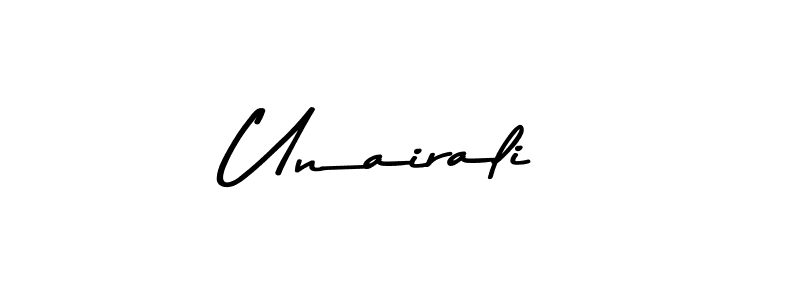 Design your own signature with our free online signature maker. With this signature software, you can create a handwritten (Asem Kandis PERSONAL USE) signature for name Unairali. Unairali signature style 9 images and pictures png