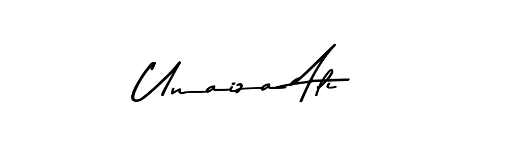 Make a beautiful signature design for name Unaiza Ali. With this signature (Asem Kandis PERSONAL USE) style, you can create a handwritten signature for free. Unaiza Ali signature style 9 images and pictures png