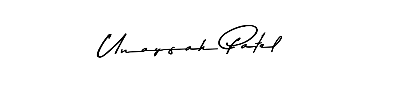 Make a beautiful signature design for name Unaysah Patel. Use this online signature maker to create a handwritten signature for free. Unaysah Patel signature style 9 images and pictures png