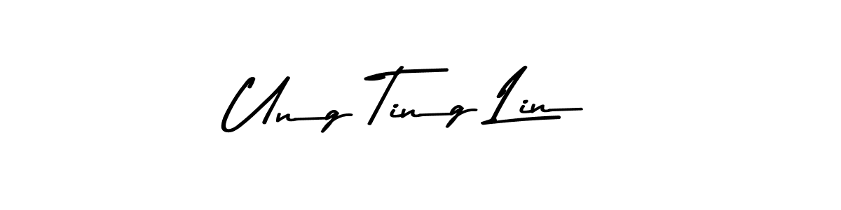 Use a signature maker to create a handwritten signature online. With this signature software, you can design (Asem Kandis PERSONAL USE) your own signature for name Ung Ting Lin. Ung Ting Lin signature style 9 images and pictures png