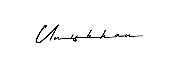 Make a beautiful signature design for name Uniskhan. Use this online signature maker to create a handwritten signature for free. Uniskhan signature style 9 images and pictures png