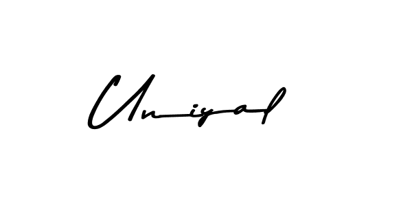 Make a beautiful signature design for name Uniyal. With this signature (Asem Kandis PERSONAL USE) style, you can create a handwritten signature for free. Uniyal signature style 9 images and pictures png