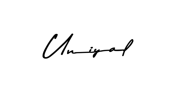 Make a beautiful signature design for name Uniyal. With this signature (Asem Kandis PERSONAL USE) style, you can create a handwritten signature for free. Uniyal signature style 9 images and pictures png