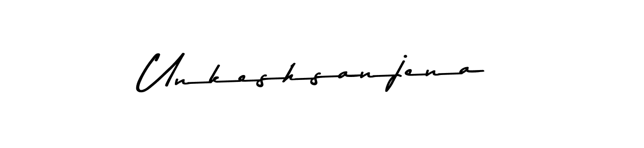 if you are searching for the best signature style for your name Unkeshsanjena. so please give up your signature search. here we have designed multiple signature styles  using Asem Kandis PERSONAL USE. Unkeshsanjena signature style 9 images and pictures png