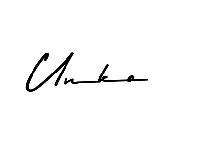 How to make Unko signature? Asem Kandis PERSONAL USE is a professional autograph style. Create handwritten signature for Unko name. Unko signature style 9 images and pictures png
