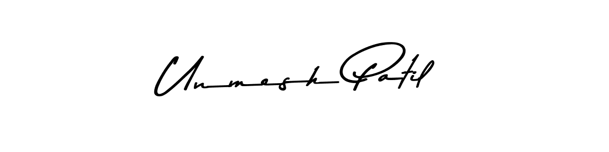 How to make Unmesh Patil name signature. Use Asem Kandis PERSONAL USE style for creating short signs online. This is the latest handwritten sign. Unmesh Patil signature style 9 images and pictures png