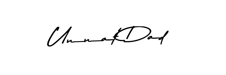 Here are the top 10 professional signature styles for the name Unnat Dad. These are the best autograph styles you can use for your name. Unnat Dad signature style 9 images and pictures png