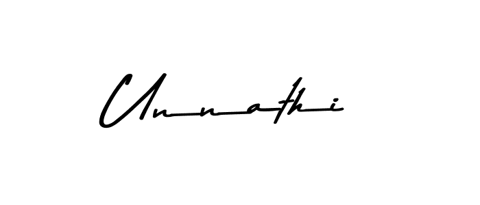 Use a signature maker to create a handwritten signature online. With this signature software, you can design (Asem Kandis PERSONAL USE) your own signature for name Unnathi. Unnathi signature style 9 images and pictures png