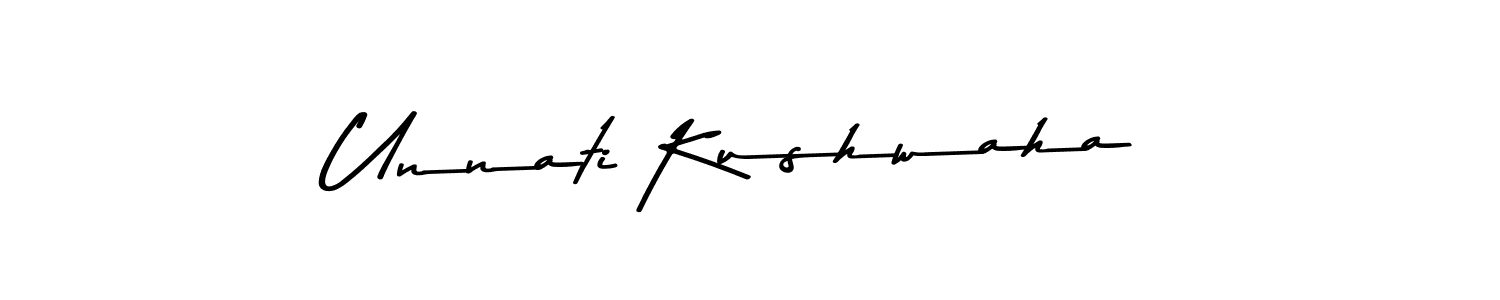 Design your own signature with our free online signature maker. With this signature software, you can create a handwritten (Asem Kandis PERSONAL USE) signature for name Unnati Kushwaha. Unnati Kushwaha signature style 9 images and pictures png