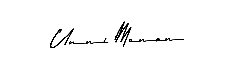 Unni Menon stylish signature style. Best Handwritten Sign (Asem Kandis PERSONAL USE) for my name. Handwritten Signature Collection Ideas for my name Unni Menon. Unni Menon signature style 9 images and pictures png