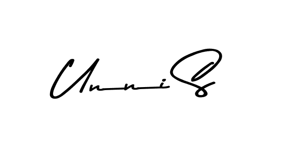 Create a beautiful signature design for name Unni S. With this signature (Asem Kandis PERSONAL USE) fonts, you can make a handwritten signature for free. Unni S signature style 9 images and pictures png