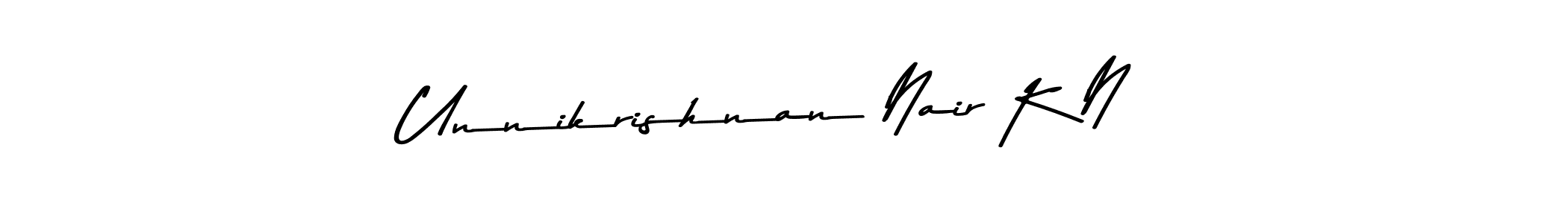 How to Draw Unnikrishnan Nair K N signature style? Asem Kandis PERSONAL USE is a latest design signature styles for name Unnikrishnan Nair K N. Unnikrishnan Nair K N signature style 9 images and pictures png