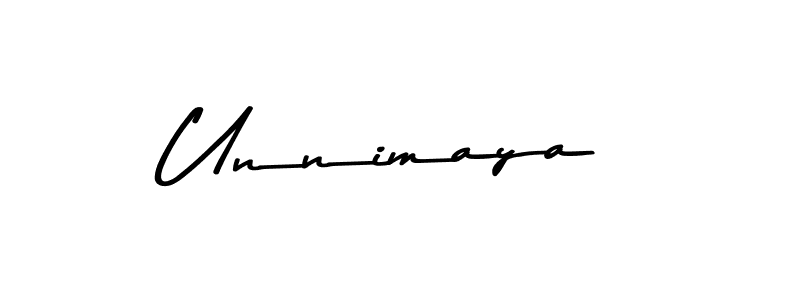 Design your own signature with our free online signature maker. With this signature software, you can create a handwritten (Asem Kandis PERSONAL USE) signature for name Unnimaya. Unnimaya signature style 9 images and pictures png