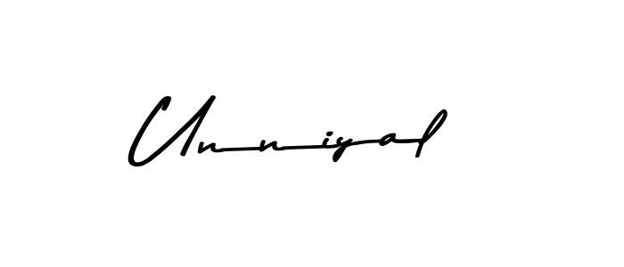 Make a beautiful signature design for name Unniyal. With this signature (Asem Kandis PERSONAL USE) style, you can create a handwritten signature for free. Unniyal signature style 9 images and pictures png