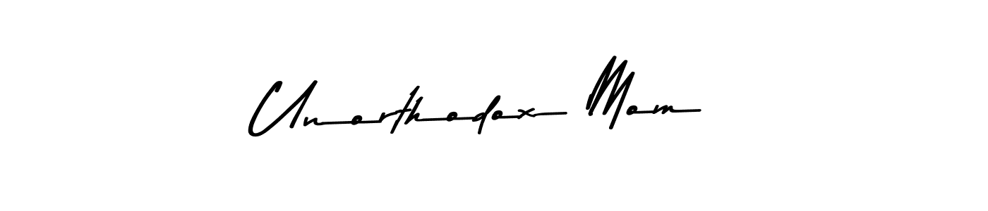 Use a signature maker to create a handwritten signature online. With this signature software, you can design (Asem Kandis PERSONAL USE) your own signature for name Unorthodox Mom. Unorthodox Mom signature style 9 images and pictures png