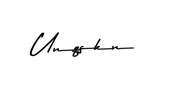 Use a signature maker to create a handwritten signature online. With this signature software, you can design (Asem Kandis PERSONAL USE) your own signature for name Unqskn. Unqskn signature style 9 images and pictures png