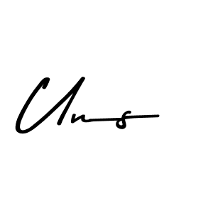 Make a beautiful signature design for name Uns. Use this online signature maker to create a handwritten signature for free. Uns signature style 9 images and pictures png