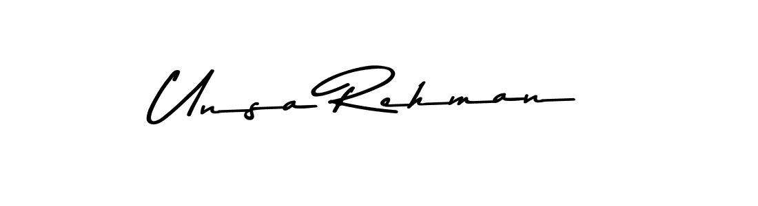 The best way (Asem Kandis PERSONAL USE) to make a short signature is to pick only two or three words in your name. The name Unsa Rehman include a total of six letters. For converting this name. Unsa Rehman signature style 9 images and pictures png