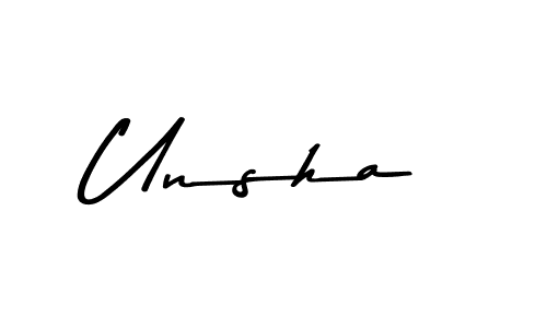 How to make Unsha signature? Asem Kandis PERSONAL USE is a professional autograph style. Create handwritten signature for Unsha name. Unsha signature style 9 images and pictures png