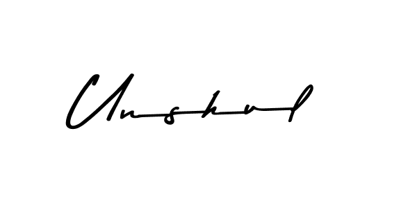 Create a beautiful signature design for name Unshul. With this signature (Asem Kandis PERSONAL USE) fonts, you can make a handwritten signature for free. Unshul signature style 9 images and pictures png
