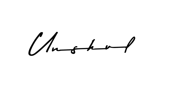 Similarly Asem Kandis PERSONAL USE is the best handwritten signature design. Signature creator online .You can use it as an online autograph creator for name Unshul. Unshul signature style 9 images and pictures png