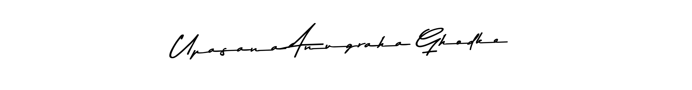 if you are searching for the best signature style for your name Upasana Anugraha Ghodke. so please give up your signature search. here we have designed multiple signature styles  using Asem Kandis PERSONAL USE. Upasana Anugraha Ghodke signature style 9 images and pictures png
