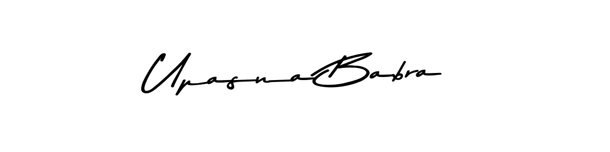 How to make Upasna Babra name signature. Use Asem Kandis PERSONAL USE style for creating short signs online. This is the latest handwritten sign. Upasna Babra signature style 9 images and pictures png