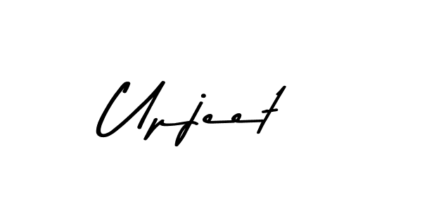 How to make Upjeet name signature. Use Asem Kandis PERSONAL USE style for creating short signs online. This is the latest handwritten sign. Upjeet signature style 9 images and pictures png