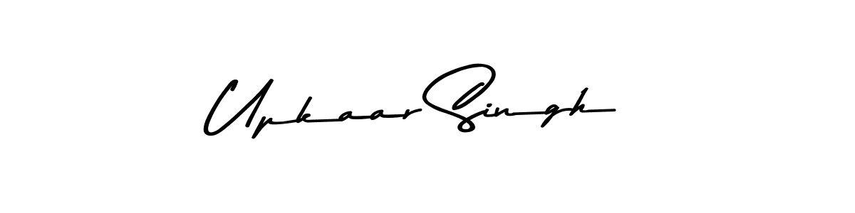Create a beautiful signature design for name Upkaar Singh. With this signature (Asem Kandis PERSONAL USE) fonts, you can make a handwritten signature for free. Upkaar Singh signature style 9 images and pictures png