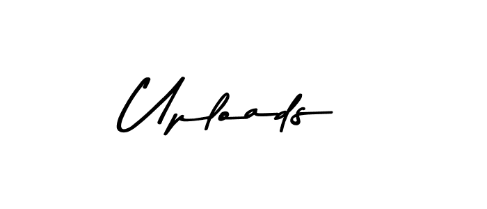 Create a beautiful signature design for name Uploads. With this signature (Asem Kandis PERSONAL USE) fonts, you can make a handwritten signature for free. Uploads signature style 9 images and pictures png