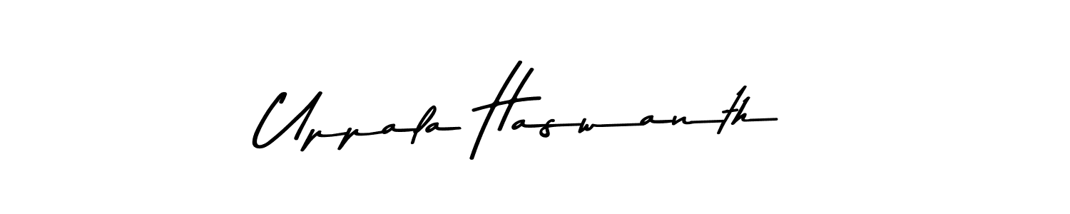 How to make Uppala Haswanth name signature. Use Asem Kandis PERSONAL USE style for creating short signs online. This is the latest handwritten sign. Uppala Haswanth signature style 9 images and pictures png