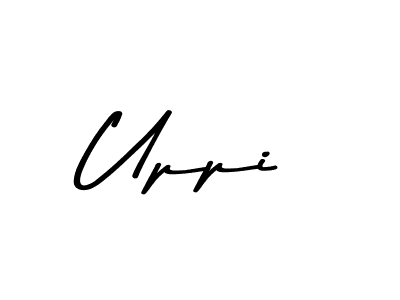 How to make Uppi name signature. Use Asem Kandis PERSONAL USE style for creating short signs online. This is the latest handwritten sign. Uppi signature style 9 images and pictures png