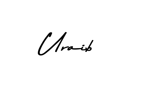 How to make Uraib name signature. Use Asem Kandis PERSONAL USE style for creating short signs online. This is the latest handwritten sign. Uraib signature style 9 images and pictures png