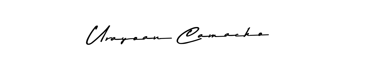 Create a beautiful signature design for name Urayoan Camacho. With this signature (Asem Kandis PERSONAL USE) fonts, you can make a handwritten signature for free. Urayoan Camacho signature style 9 images and pictures png