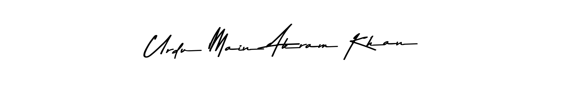 Make a beautiful signature design for name Urdu Main Akram Khan. With this signature (Asem Kandis PERSONAL USE) style, you can create a handwritten signature for free. Urdu Main Akram Khan signature style 9 images and pictures png