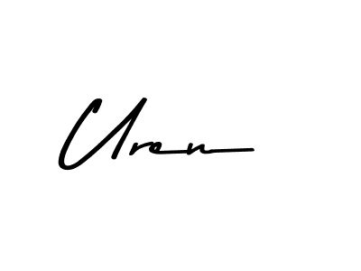 Design your own signature with our free online signature maker. With this signature software, you can create a handwritten (Asem Kandis PERSONAL USE) signature for name Uren. Uren signature style 9 images and pictures png