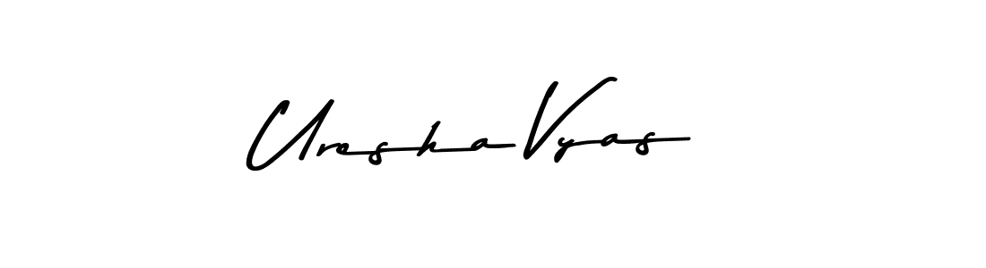 Create a beautiful signature design for name Uresha Vyas. With this signature (Asem Kandis PERSONAL USE) fonts, you can make a handwritten signature for free. Uresha Vyas signature style 9 images and pictures png