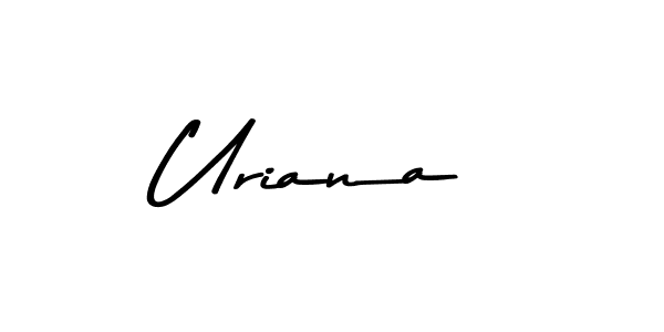 How to make Uriana name signature. Use Asem Kandis PERSONAL USE style for creating short signs online. This is the latest handwritten sign. Uriana signature style 9 images and pictures png